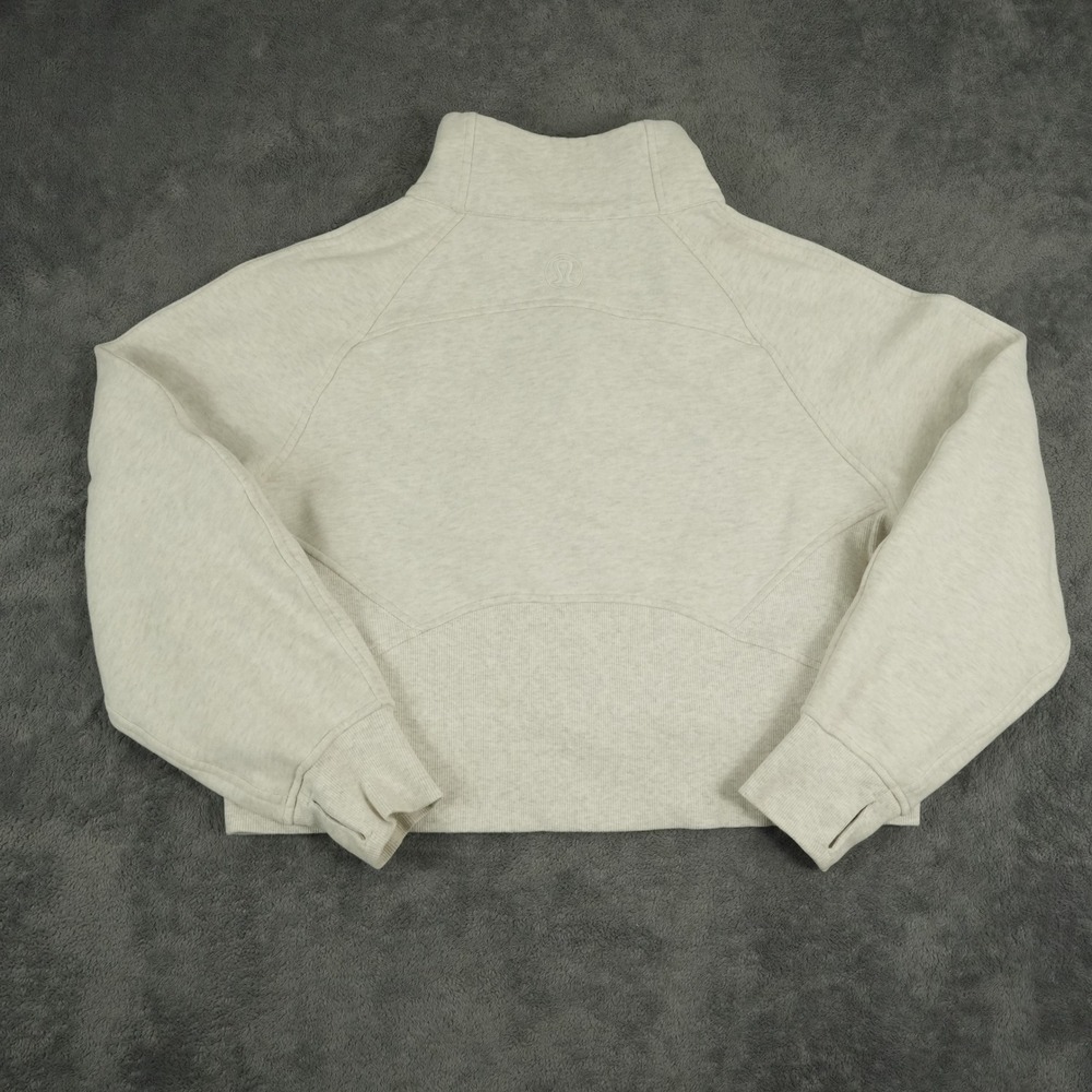 Lululemon Scuba Oversized Half-Zip Funnel Neck Womens M/L Heathered Bone LW3HYXS - Picture 3 of 14